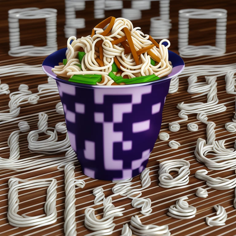 QR code illustrating a bowl of pork noodles with green onion