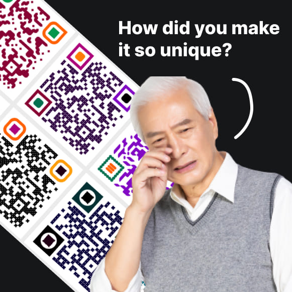 Crying competitor with old qr code