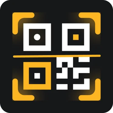 Logo CustomQR AI representing scan of QR code